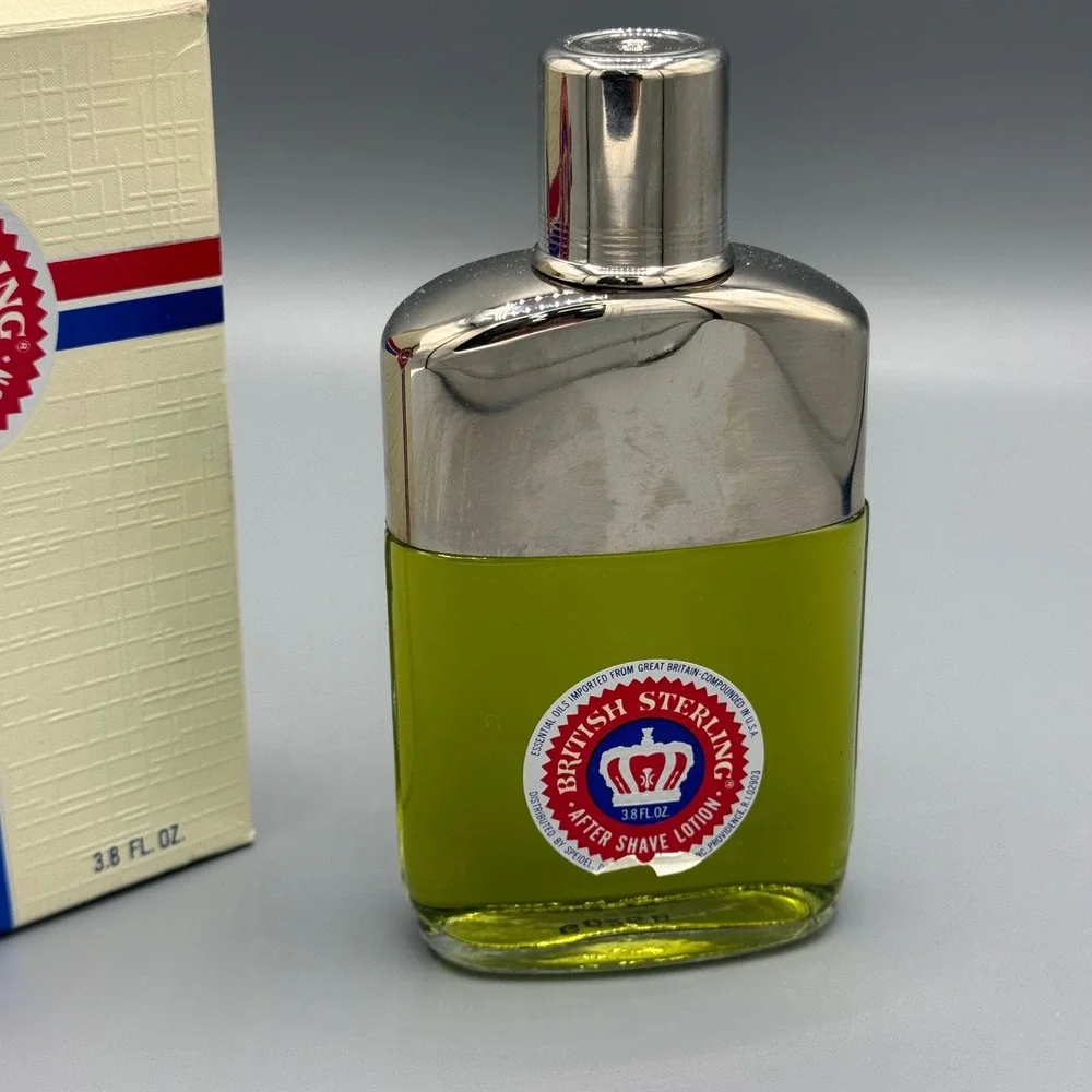 British Sterling After Shave Lotion 3.8 fl‎ oz Vintage Speidel Textron with Box